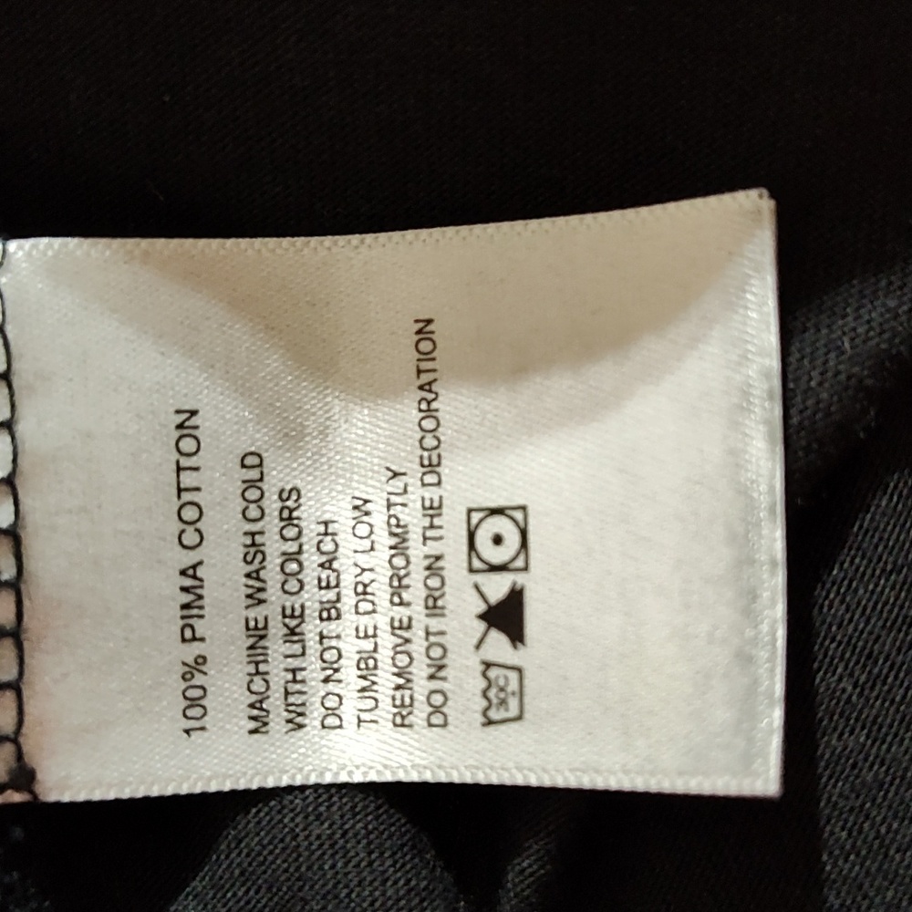NWOT Relax Black Pima Cotton Blue Sailfish Stitched Pocket T Shirt - Picture 7 of 9